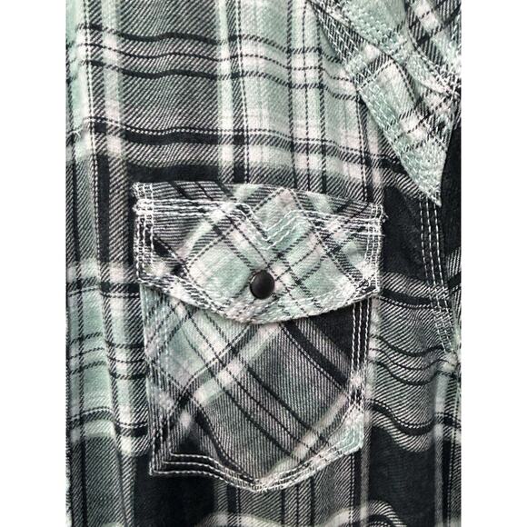 BKE Vintage‎ Athletic Fit Pearl Snap Western Shirt Mens Large Pockets Rockabilly - Picture 7 of 8